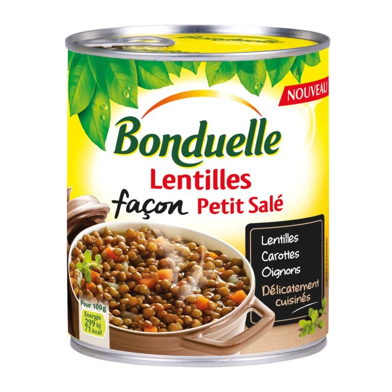 Lentilles Façon Petit Salé; 800g - BONDUELLE