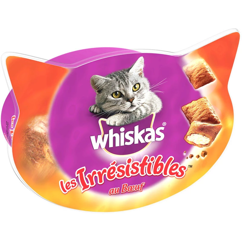Friandises Les Irrésistibles au boeuf pour chats  60 g - WHISKAS