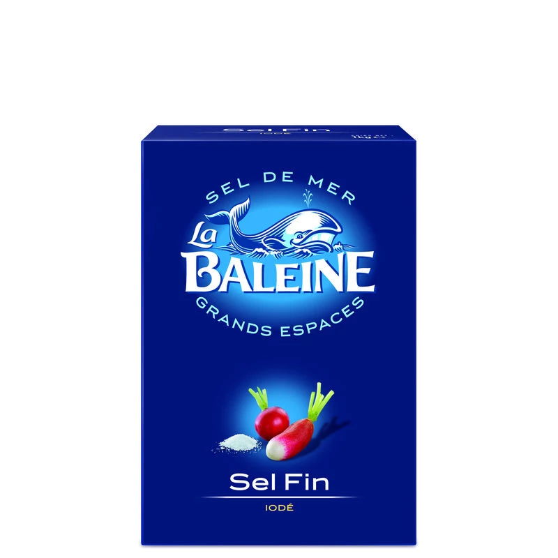 Fine Iodized Salt, 1kg - LA BALEINE