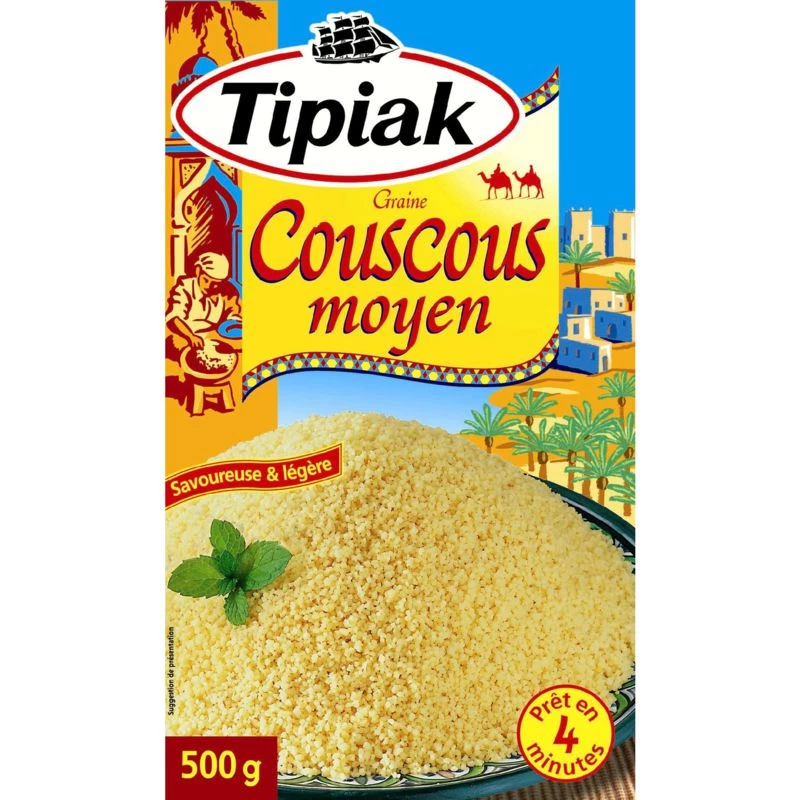 Couscous Moyen, 500g - TIPIAK