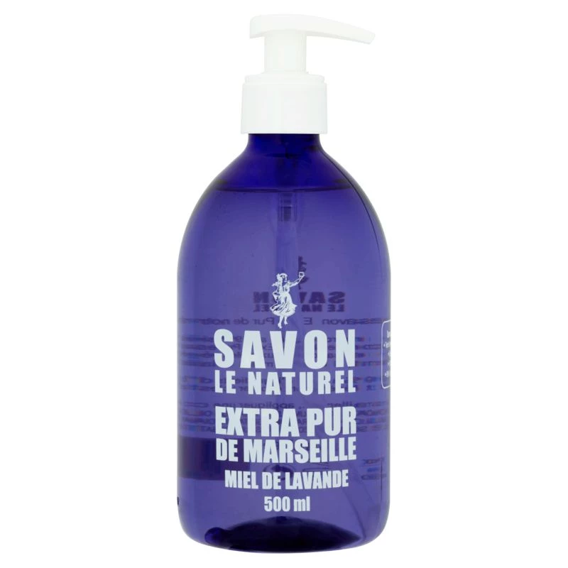 Extra pure Marseille liquid soap with lavender honey 500ml - SAVON LE NATUREL