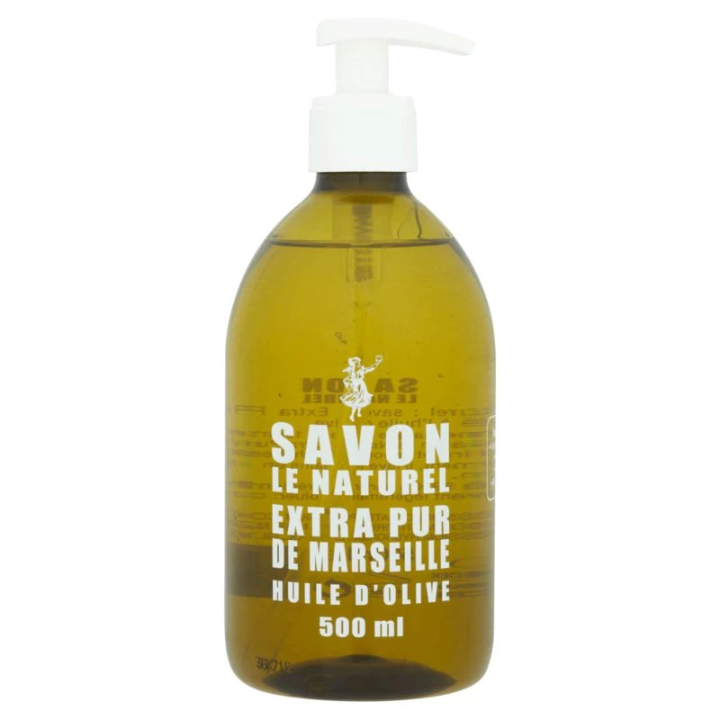 Extra pure liquid soap from Marseille with olive oil 500ml - SAVON LE NATUREL