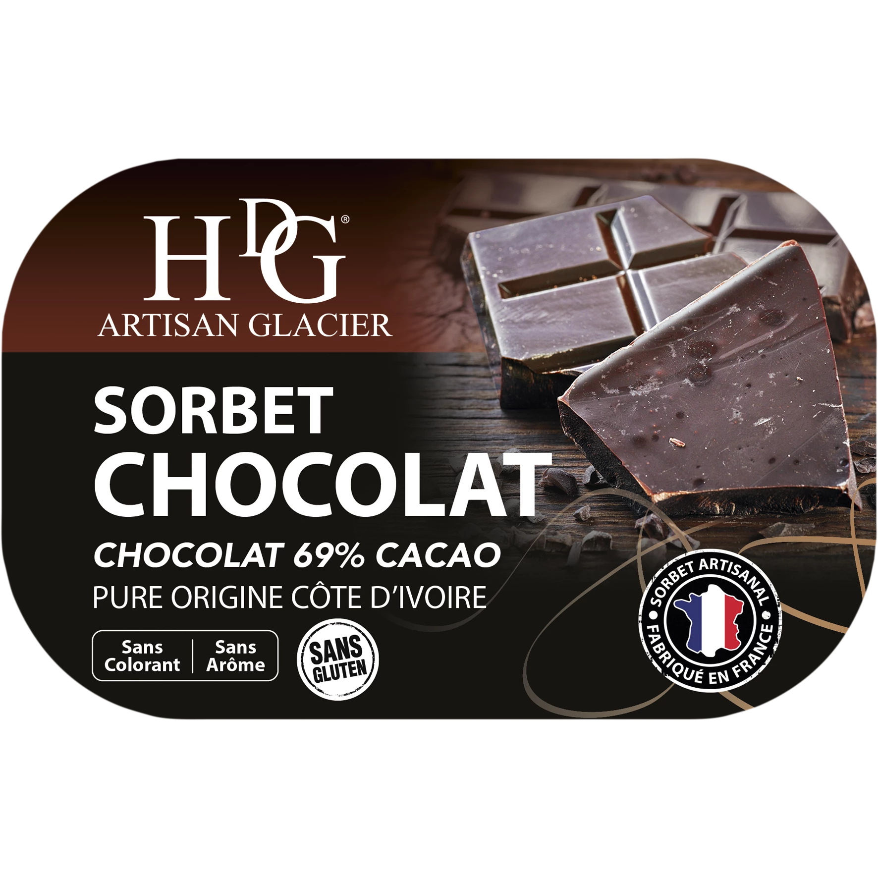 Sorvete de Chocolate 487,5g - Histoires De Glaces