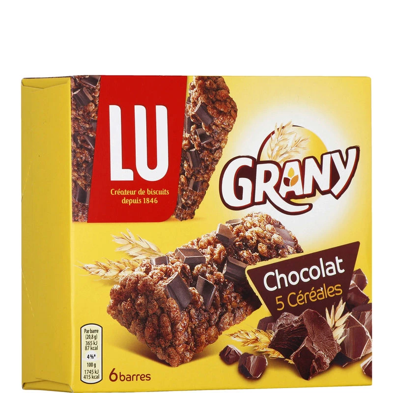 Chocolate grany 5 cereales 125g - LU