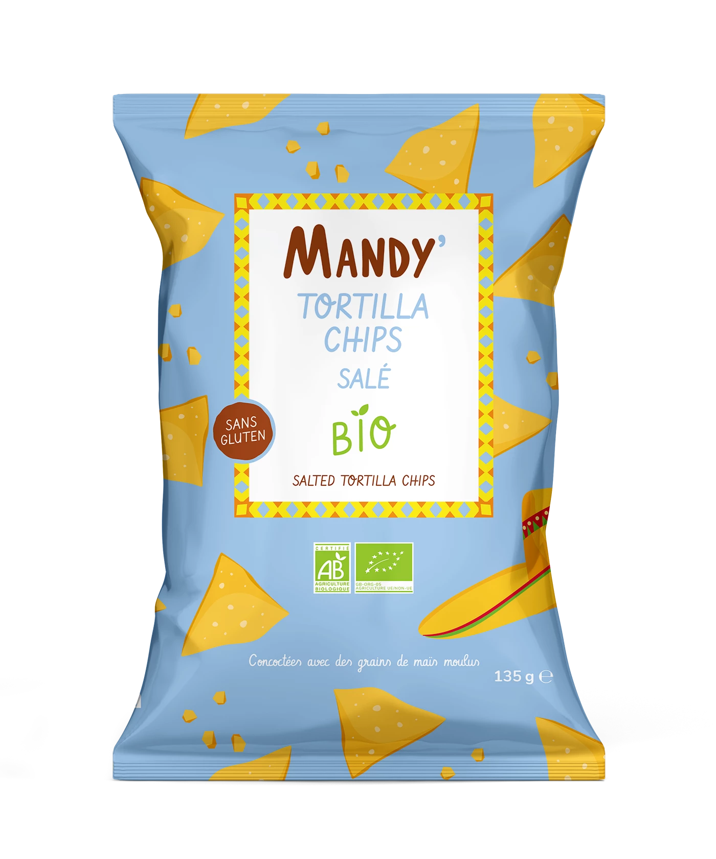 Chips de Tortilha Sal Bio 135 G - MANDY'