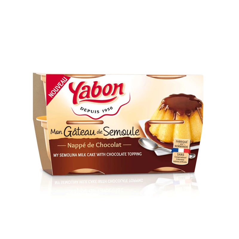 Torta di semola al cioccolato X4 125GR - Yabon