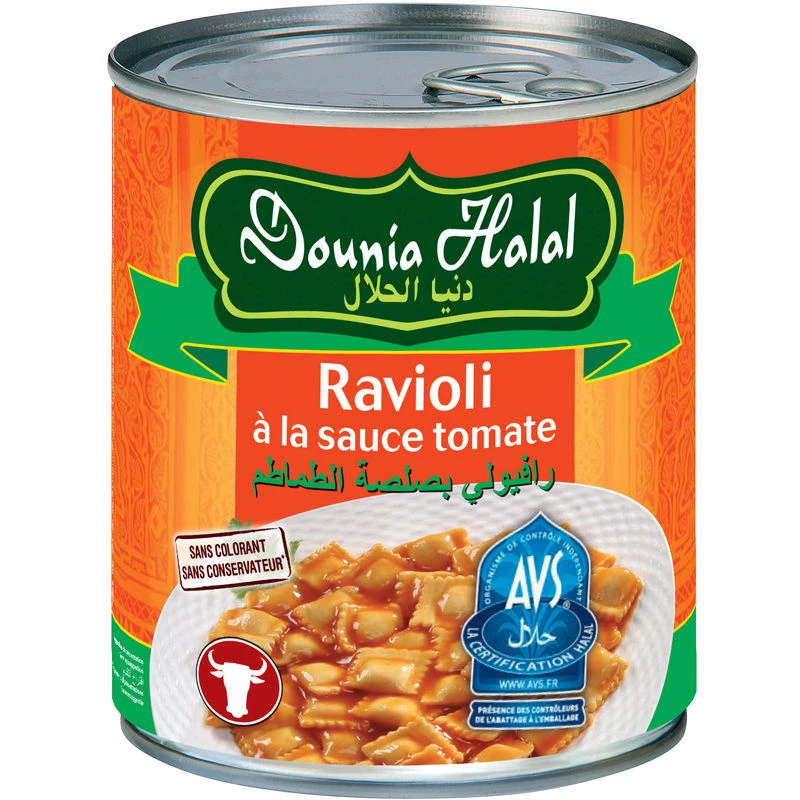 Ravioli Halal à la tomate 800g - DOUNIA HALAL