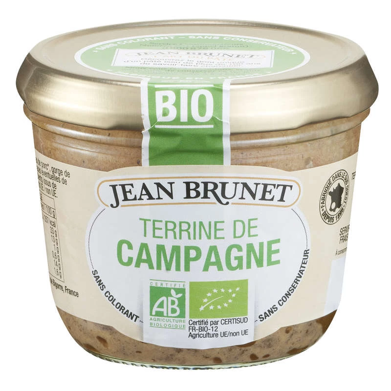Terrine de Campagne Bio 180g - JEAN BRUNET