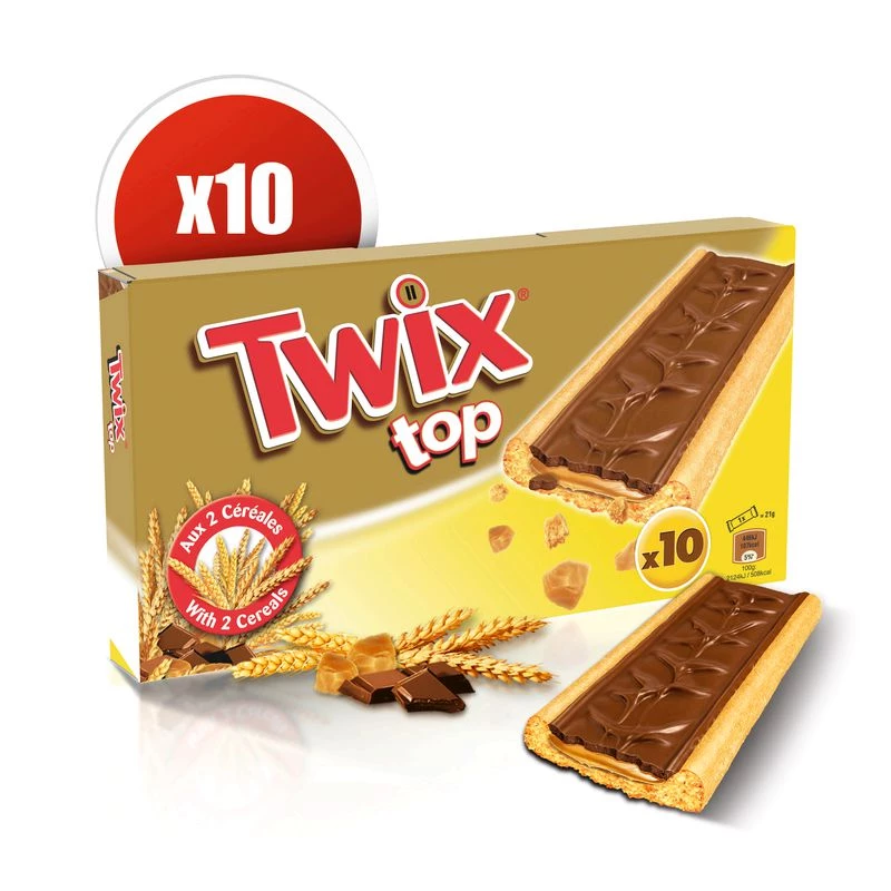 Biscoitos caramelo/chocolate 210g - TWIX