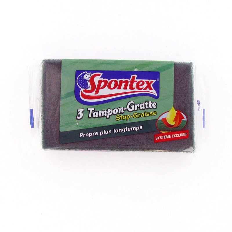 Pare a almofada raspadora de graxa x3 - SPONTEX