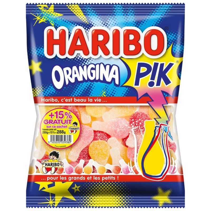 Caramelo Orangina Pik; 250g - HARIBO