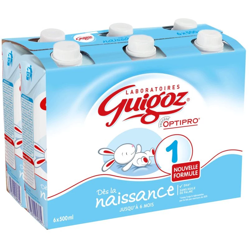 Жидкое молоко для 1-го возраста 6х500мл - GUIGOZ