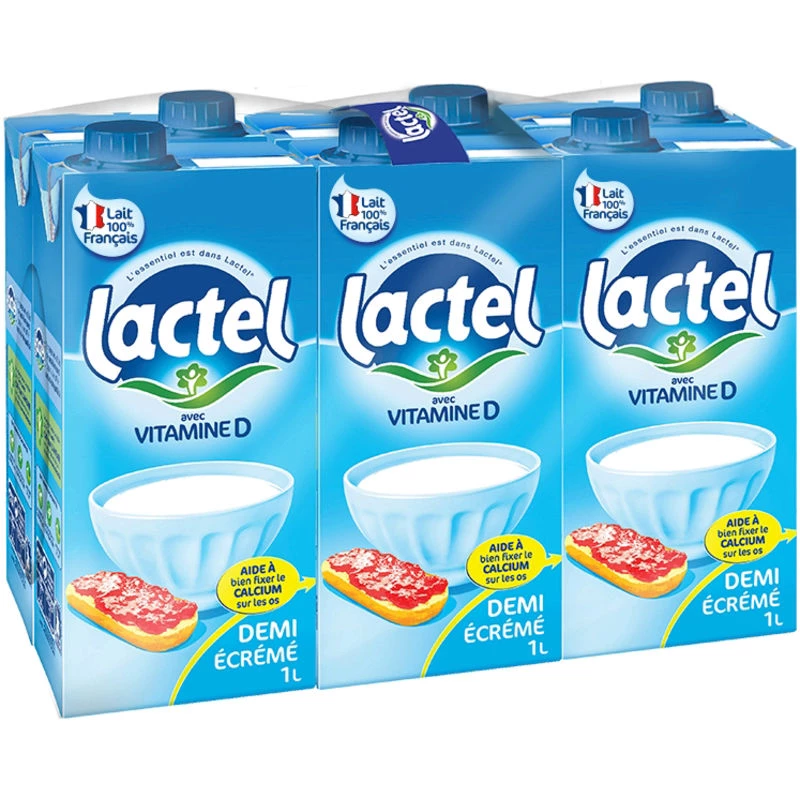 1/2 脱脂牛奶 6x1L - LACTEL