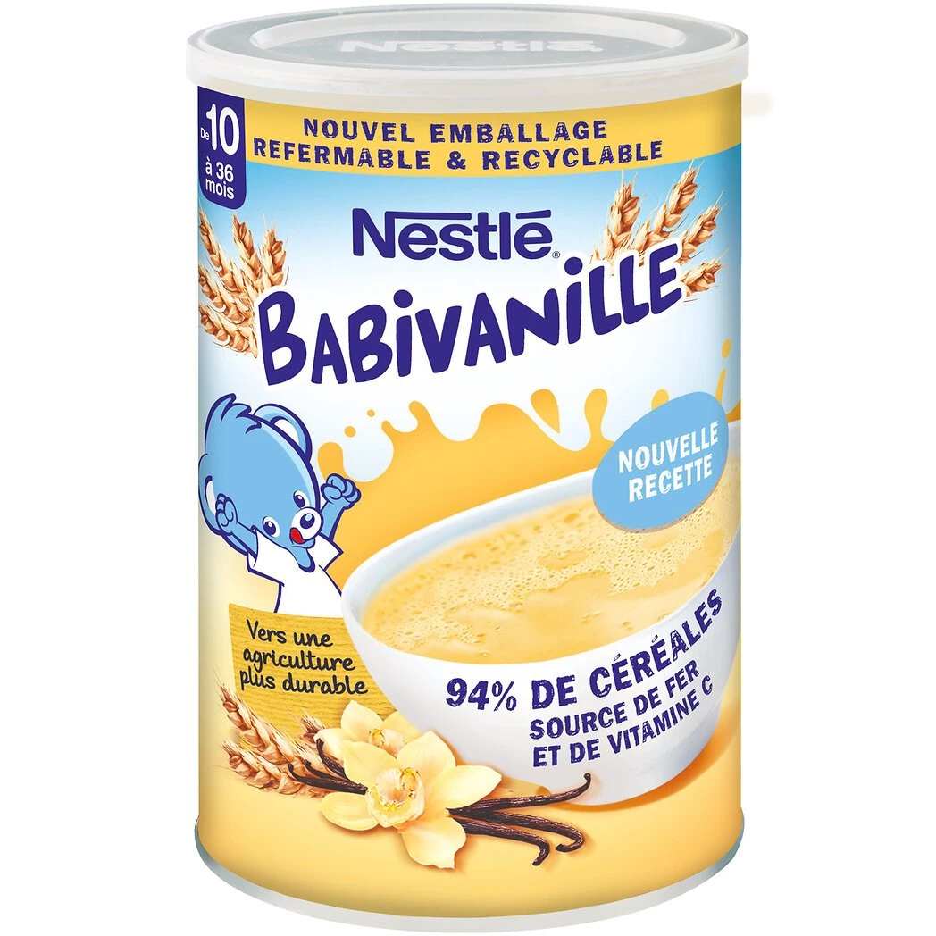 Cereales para bebés 10+ meses vainilla Babivanille 400g - NESTLE