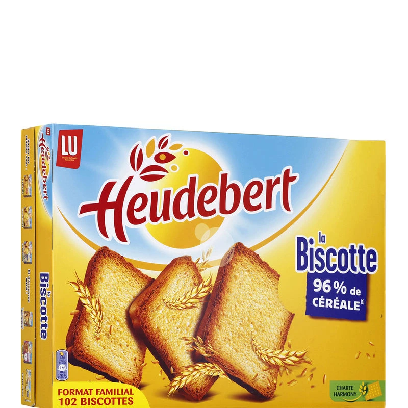 Biscotte 96% de céréales 830g - HEUDEBERT