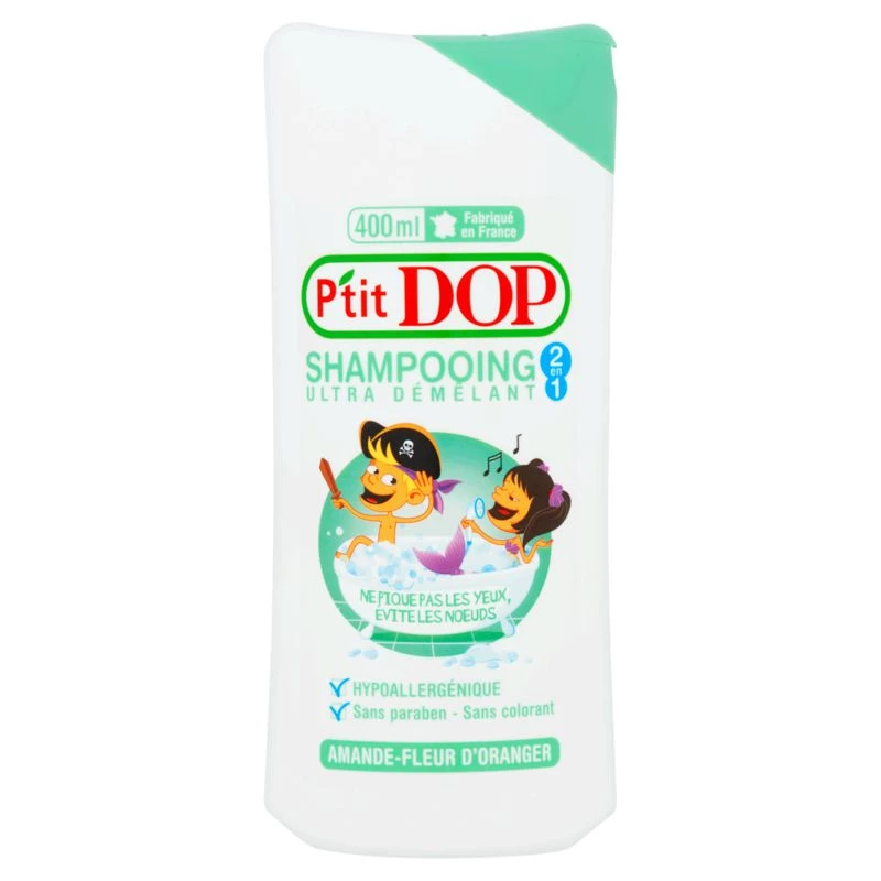 Shampooing ultra démêlant amande & fleur d'oranger 400ml - PTIT DOP
