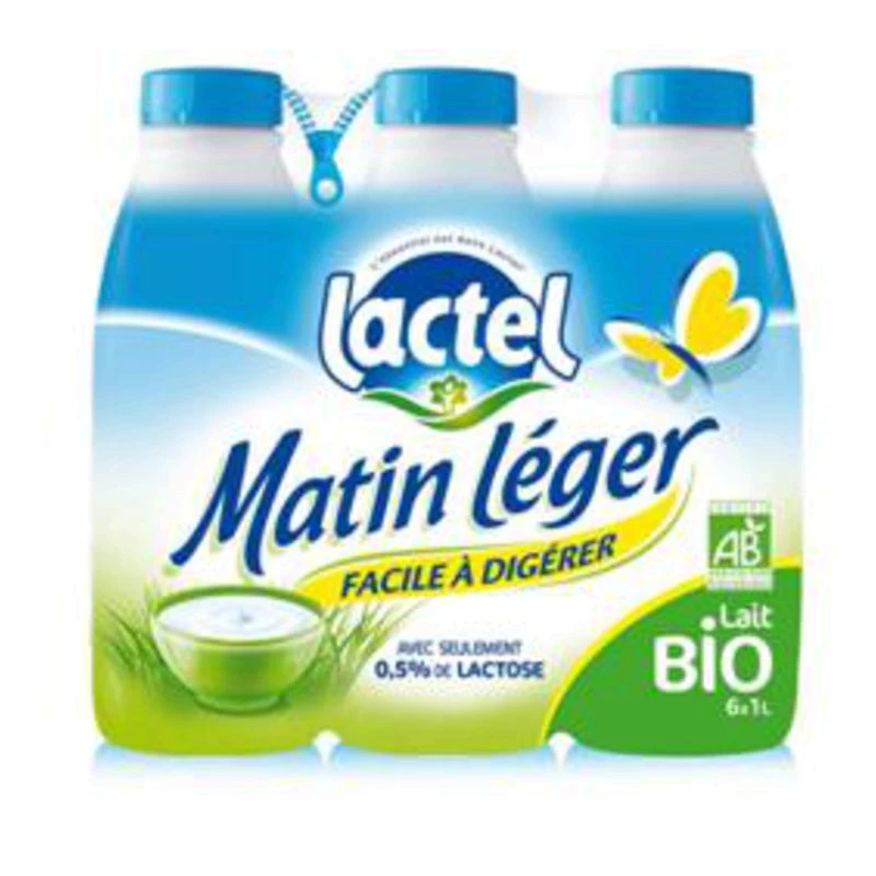 Latte mattutino leggero e digeribile biologico 6x1L - LACTEL