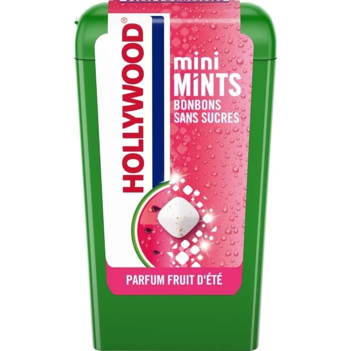 Bonbon mini mints parfum fruit d'été, sans sucres 12,5g - HOLLYWOOD