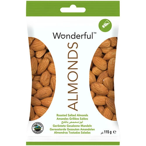 Salted Roasted Almonds, 115g - WONDERFUL