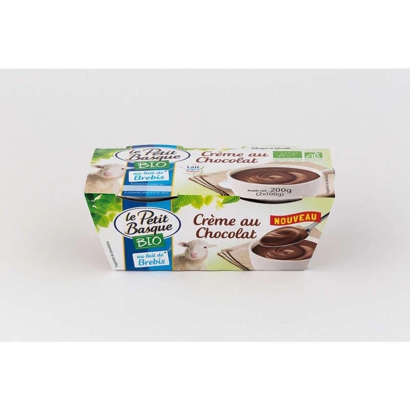 Creme Brebis Chocolat Bio 2x10