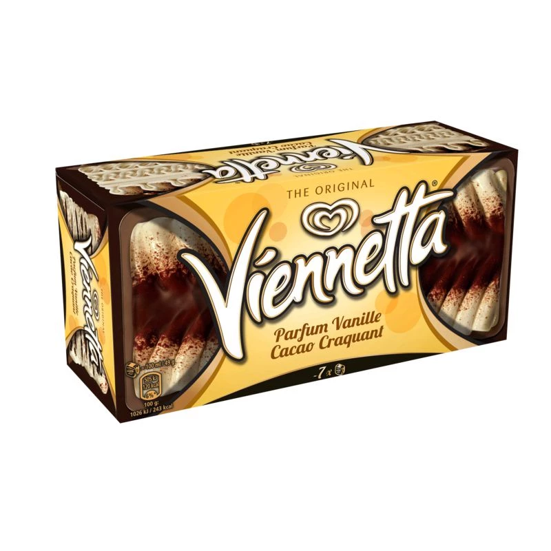 Dessert glacé vanille & cacao craquant 320g - VIENNETTA