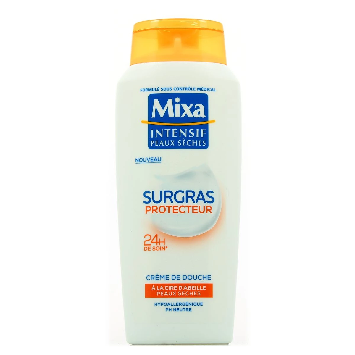 Crème de douche surgras protecteur intense à la cire d'abeille peaux sèches 250ml - MIXA