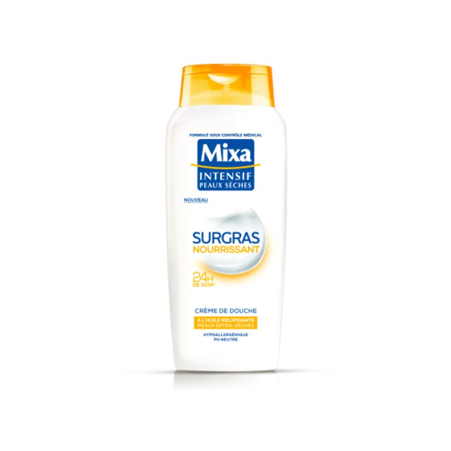 Crème de douche surgras nourrissant intensif peaux sèches 400ml - MIXA