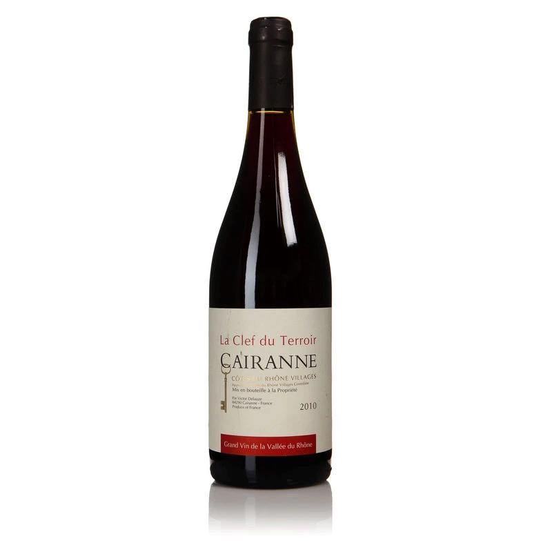 Vin Rouge Côtes du Rhône Villages, 14,5°, 75cl - LA CLEF DU TERROIR CAIRANNE