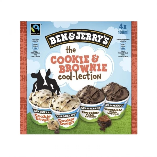 Glace the cookie & brownie cool-lection 4x100ml - BEN & JERRY'S