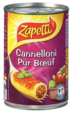 Cannelloni Pur Buf, 400g - ZAPETTI