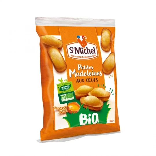 Organic madeleines with eggs without palm oil 400g - ST-MICHEL
