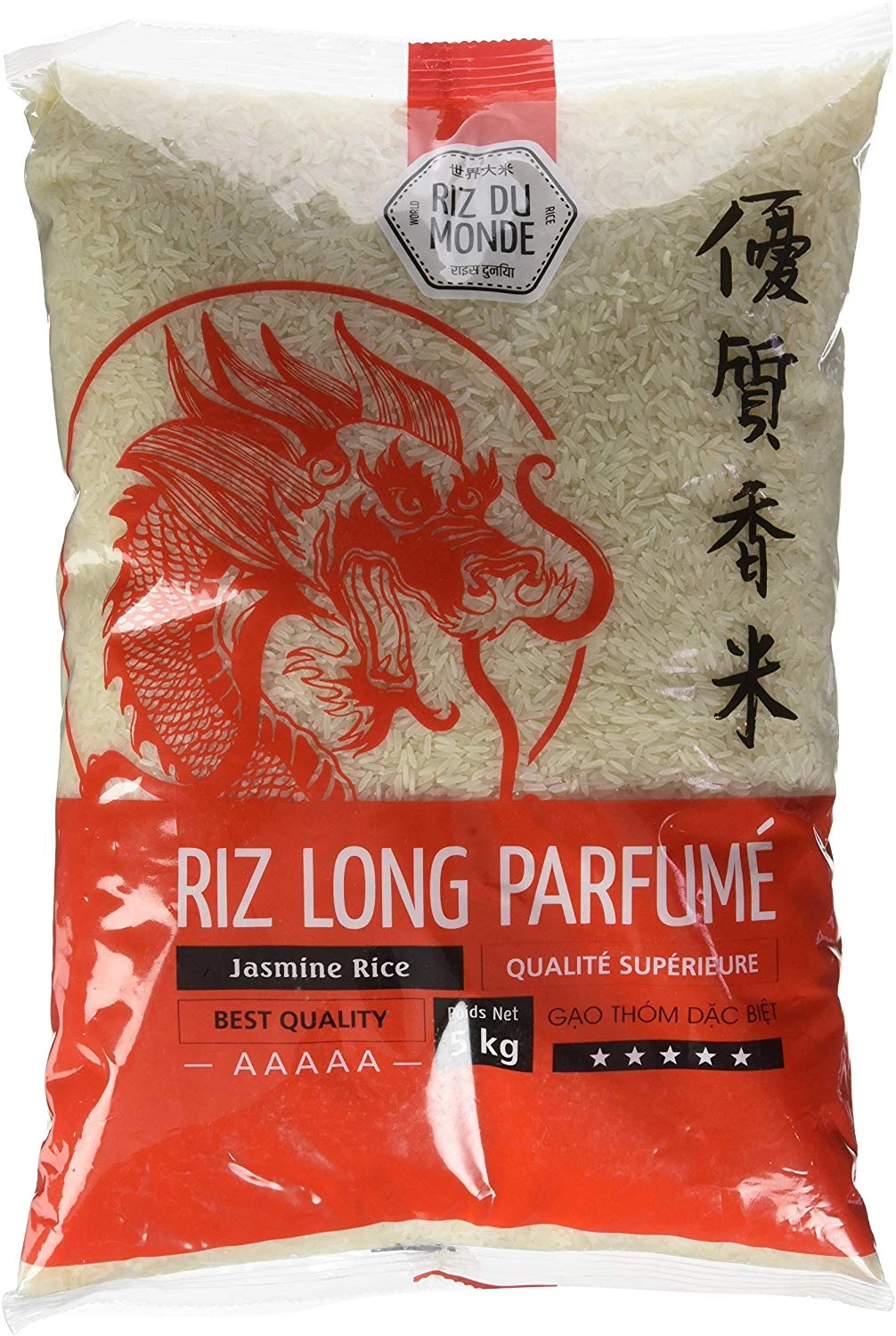 Riz long parfumé golden dragon 5kg - RIZ DU MONDE