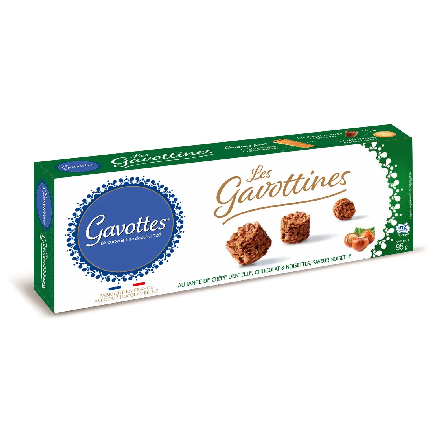 Biscuits dentelles chocolat & noisette 95g - GAVOTTES