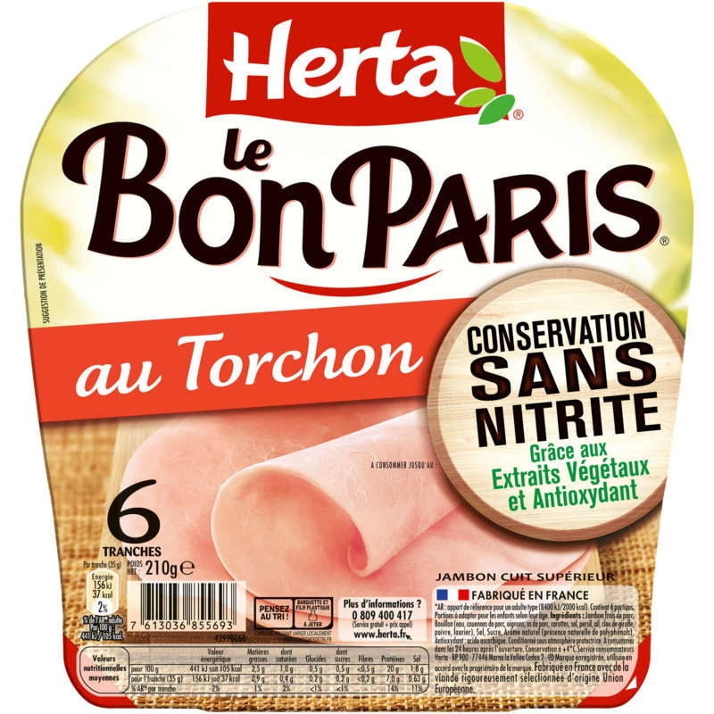 Bon Paris Torchon Ss Nitrite 6