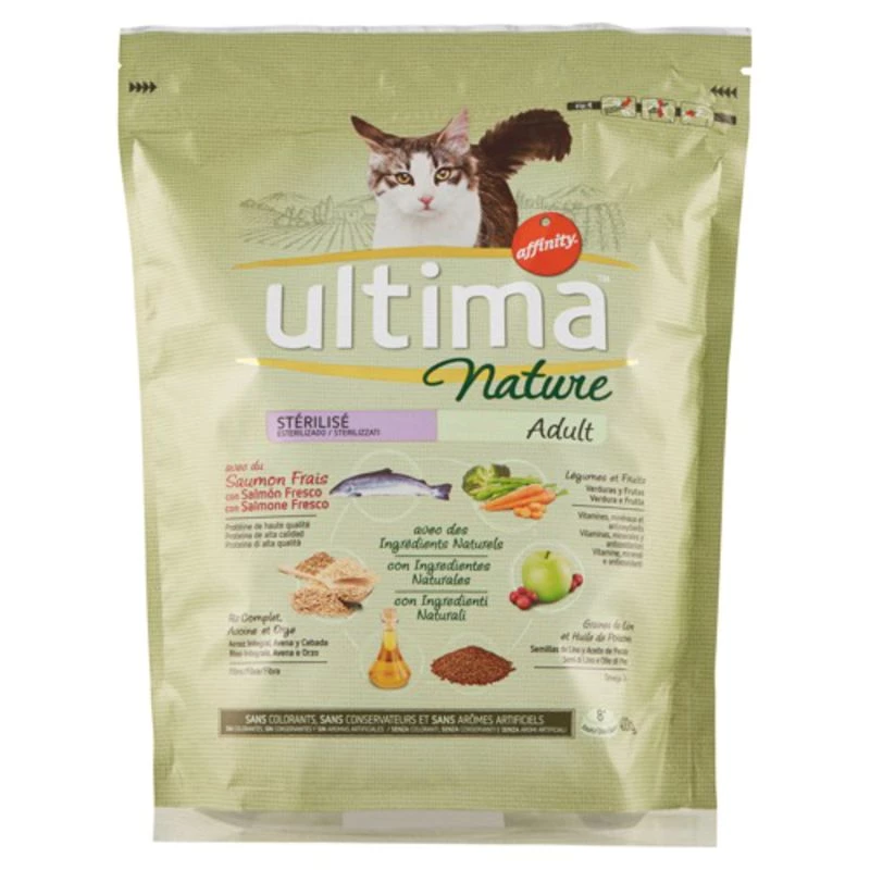 Croquettes pour chat poulet chats stérilisés 400g - ULTIMA