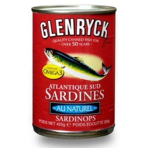 Sardinas Al Natural (24 X 400 G) - GLENRYCK