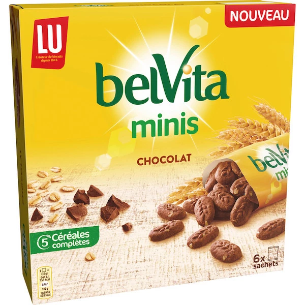 Biscuits petit déjeuner mini chocolat 210g - BELVITA
