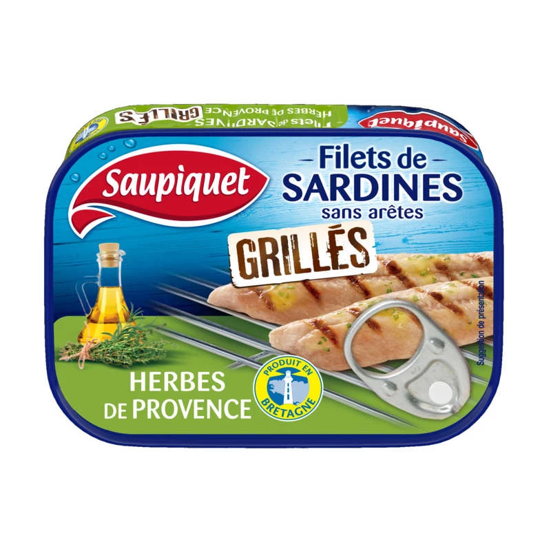 Filets de Sardines Grillées Sans Arêtes aux Herbes de Provence,  700g - SAUPIQUET