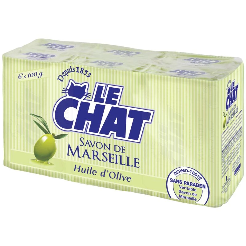 Le Chat Sav.hle Olive 6x100g