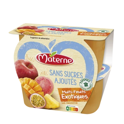 Compote Multi Fruits Exotiques 4x100g - MATERNE
