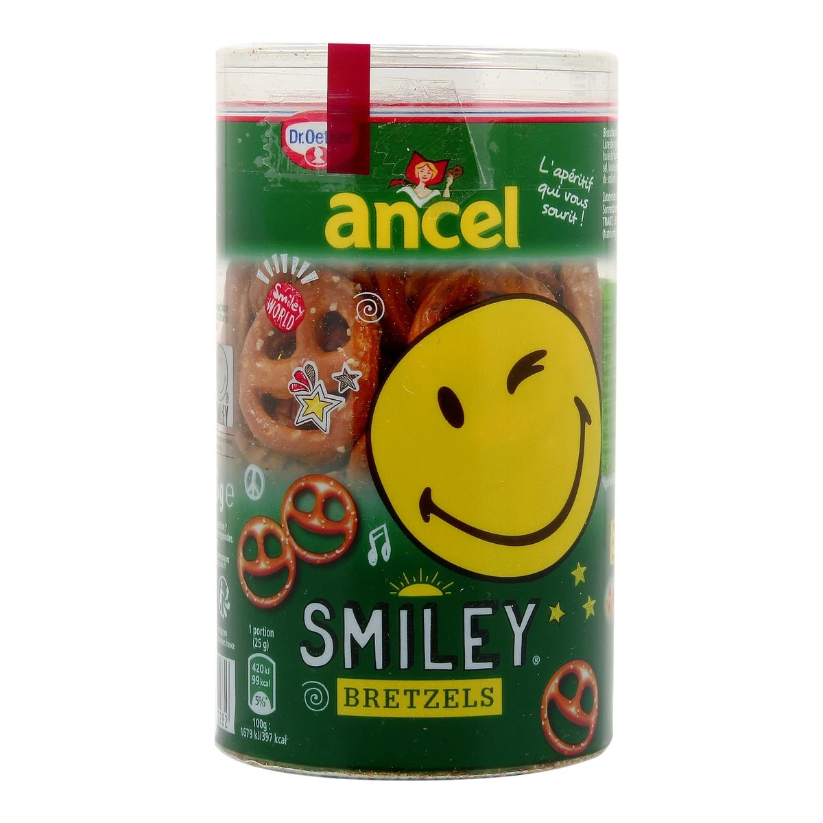Mini tube Smiley bretzels 95g - ANCEL