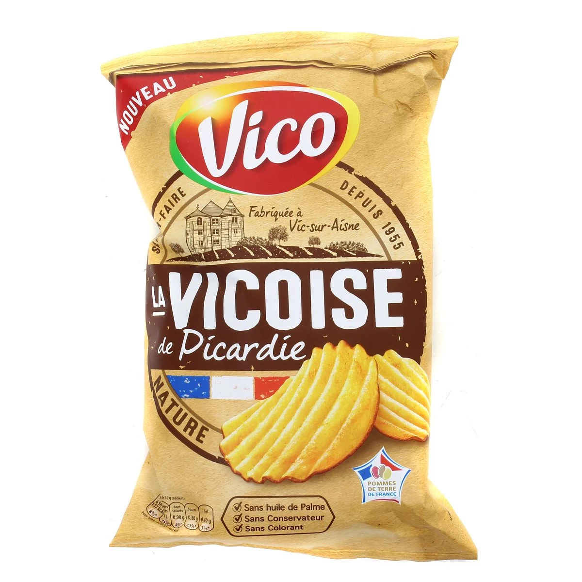 Chips La Vicoise de Picardie Nature 150g - VICO
