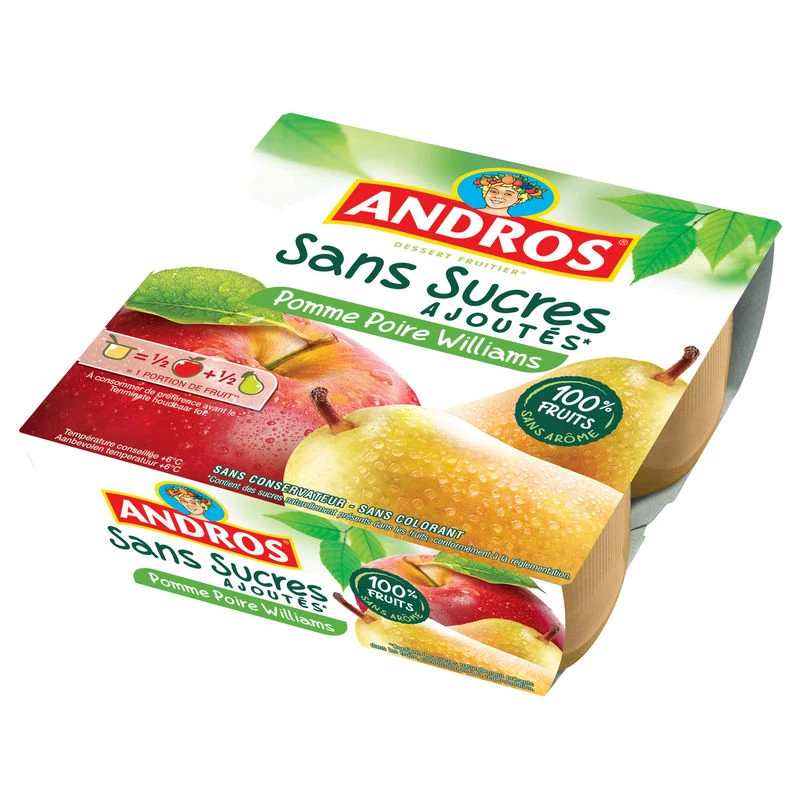 Andros Pomme/poire Ssa 4x100g