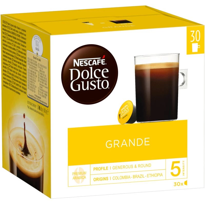 Café grande x30 capsules 240g - NESCAFÉ DOLCE GUSTO