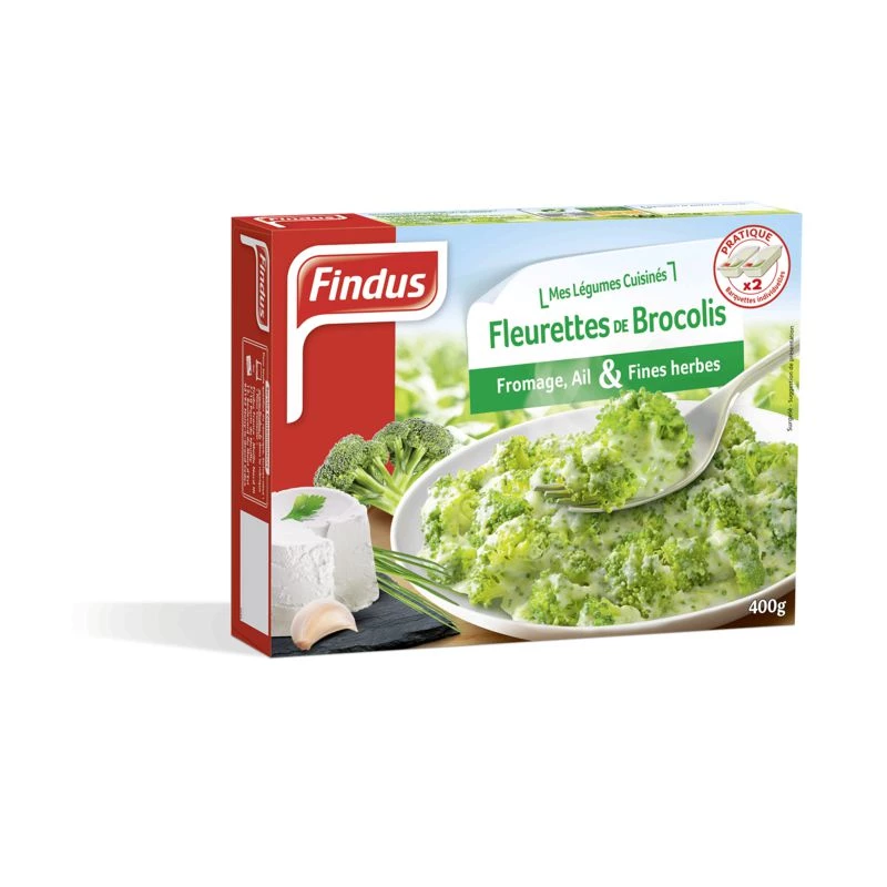 Fleurette de brocolis au fromage, ail & fines herbes 400g - FINDUS