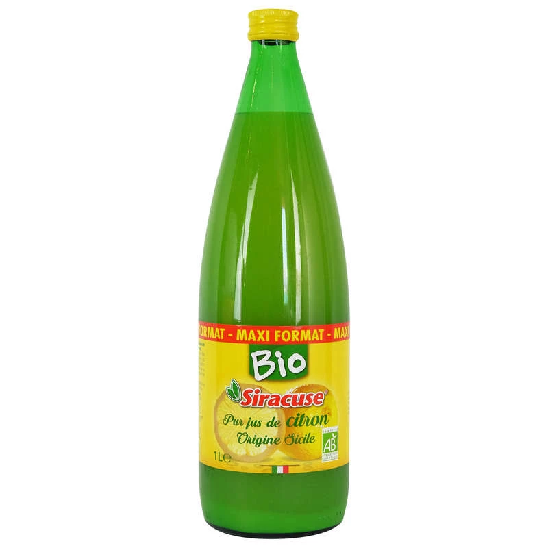Pure Organic Lemon Juice 1l - SIRACUSE