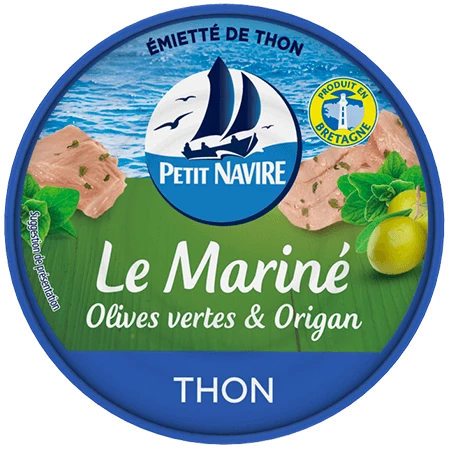 Émietté Thon le Mariné Olive Verte Origan - Petit NAVIRE