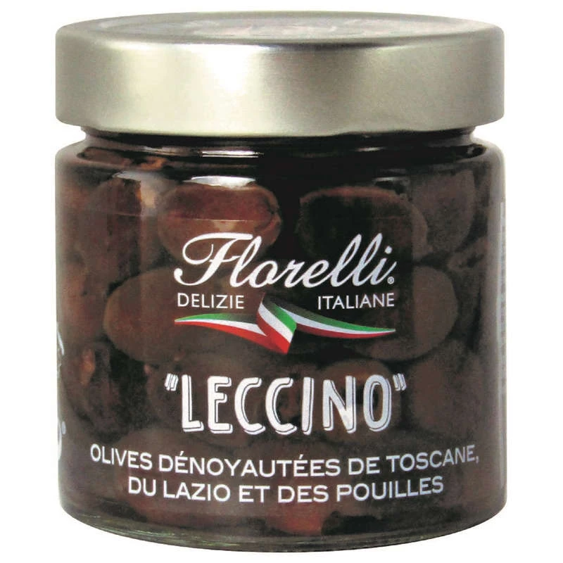 Olives dénoyautées leccino 185g - FLORELLI
