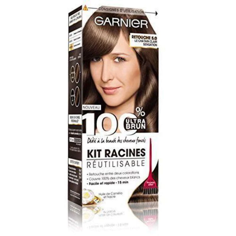 Coloration cheveux permanente 5.0 Kit Racines - GARNIER