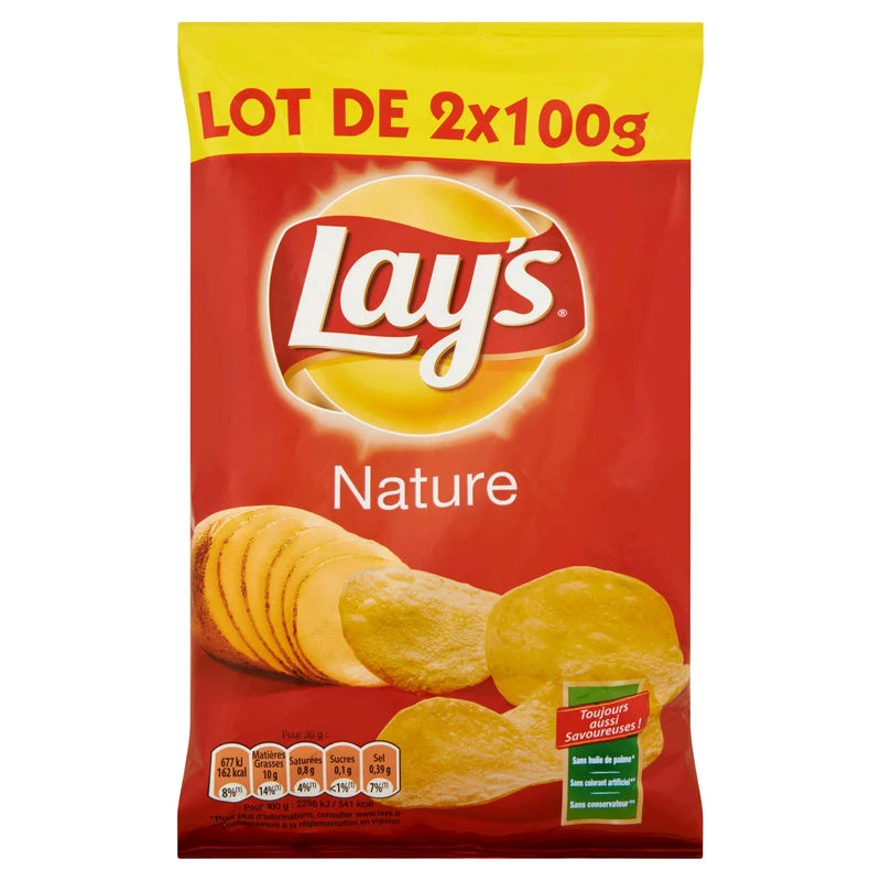 Chips Nature 2x100g - Lay's